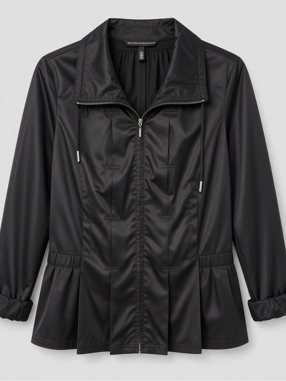 White House Black Market Black Zip Jacket Size XL